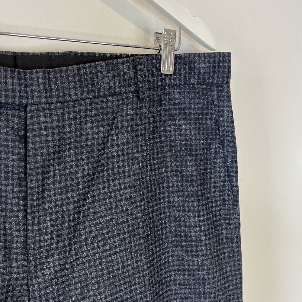 Strellson Mercer Blue Plaid Wool Dress Pants - Picture 3 of 7